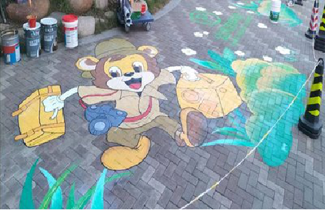 三门夏季画地面彩绘会遇到的问题