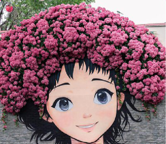 三门墙体彩绘-网红墙打卡