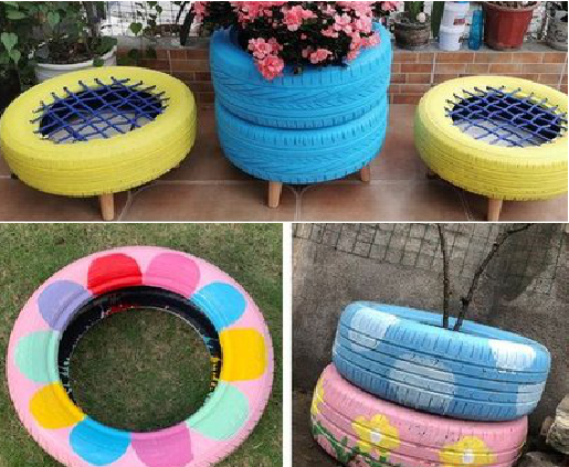 三门墙体彩绘-变废为宝