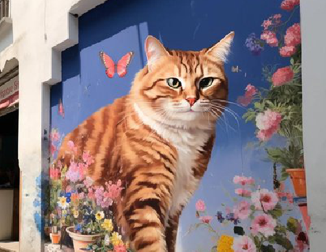 三门自己绘制有个性的手绘墙