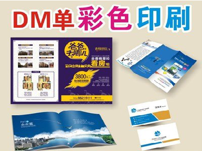 三门单页印刷,色彩搭配简单。