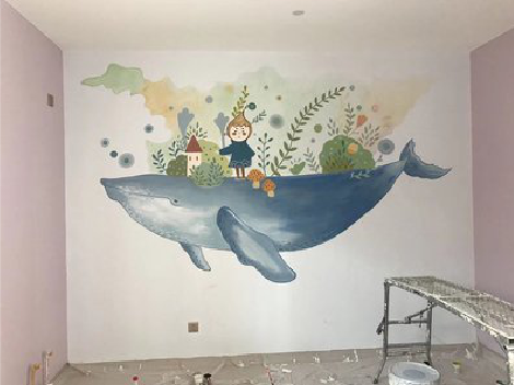 三门手绘墙的特点及优势。