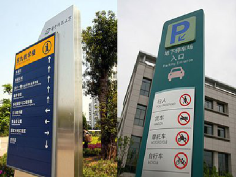 三门导向标识的设计作用。